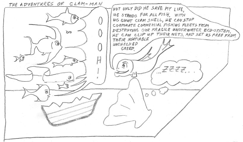 Man becomes clam-man