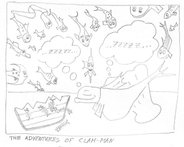 Man becomes clam-man