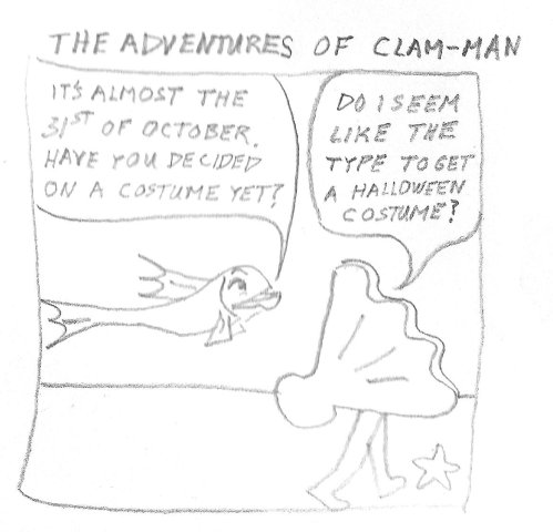 Man becomes clam-man
