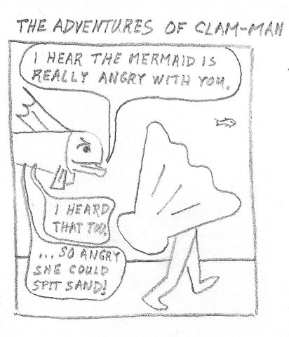 Man becomes clam-man