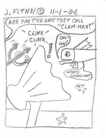 Man becomes clam-man