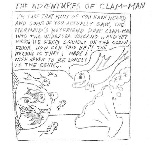 Man becomes clam-man