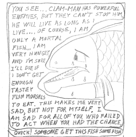 Man becomes clam-man