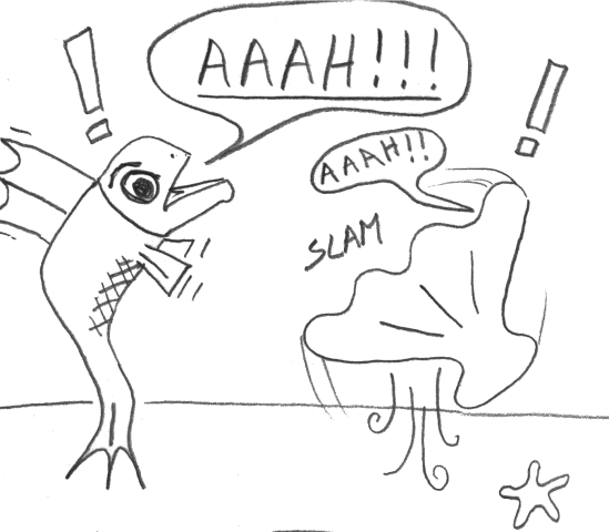 Man becomes clam-man
