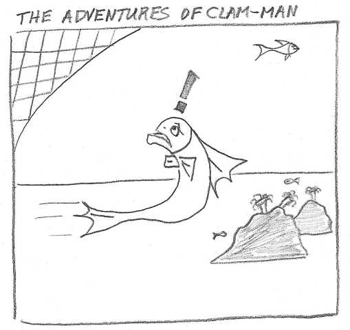 Man becomes clam-man