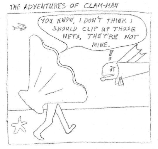 Man becomes clam-man