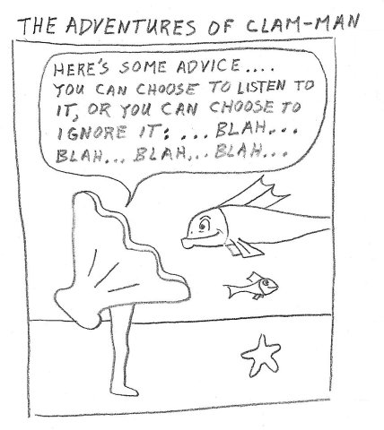 Man becomes clam-man