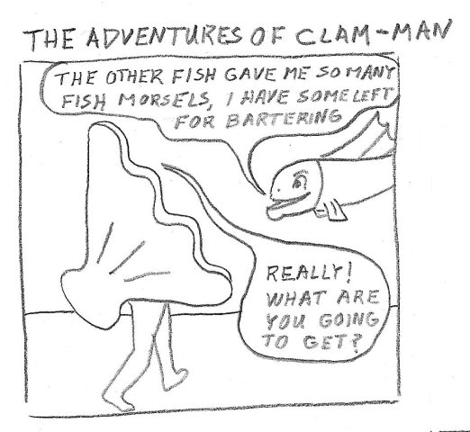 Man becomes clam-man