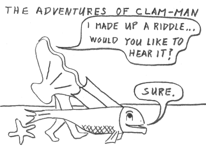 Man becomes clam-man