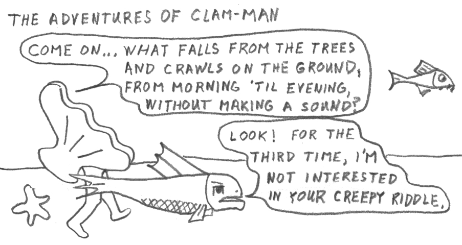 Man becomes clam-man