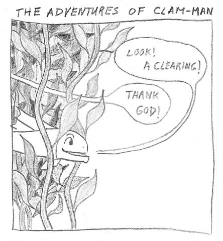 Man becomes clam-man