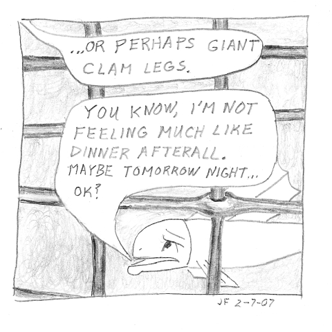 Man becomes clam-man