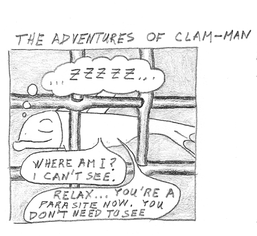 Man becomes clam-man