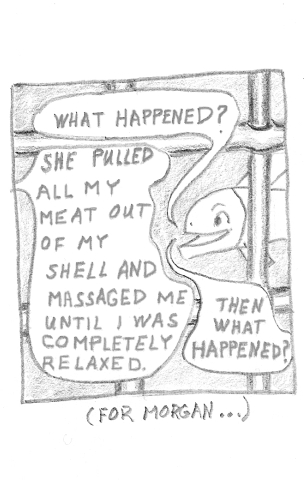 Man becomes clam-man