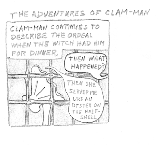 Man becomes clam-man