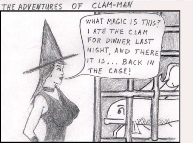 Man becomes clam-man