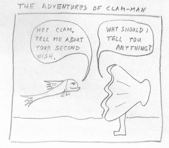 Man becomes clam-man