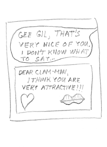 Man becomes clam-man