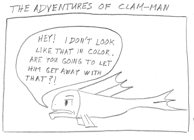 Man becomes clam-man