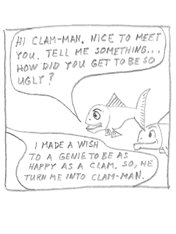 Man becomes clam-man