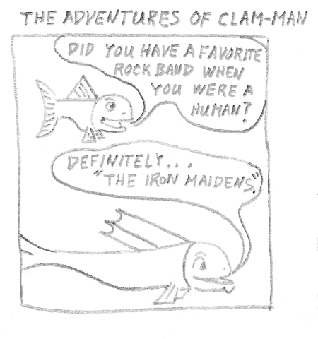 Man becomes clam-man