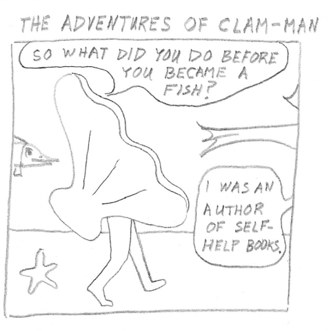 Man becomes clam-man