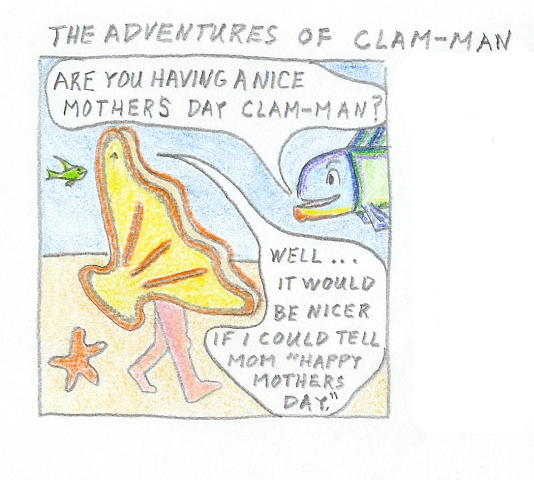 Man becomes clam-man