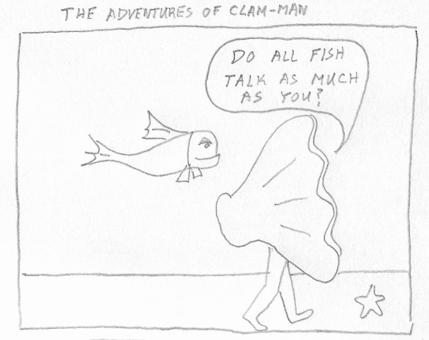 Man becomes clam-man