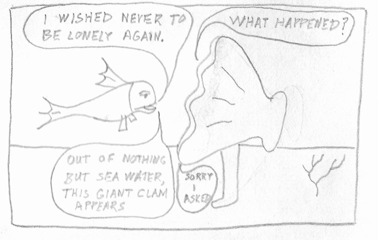 Man becomes clam-man