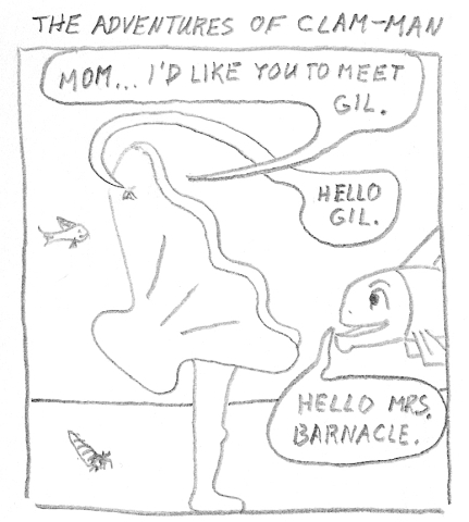 Man becomes clam-man
