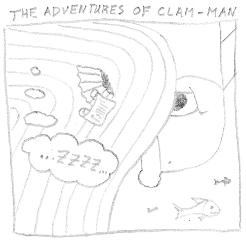Man becomes clam-man