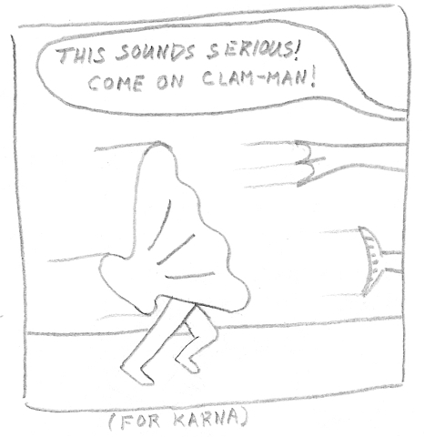 Man becomes clam-man