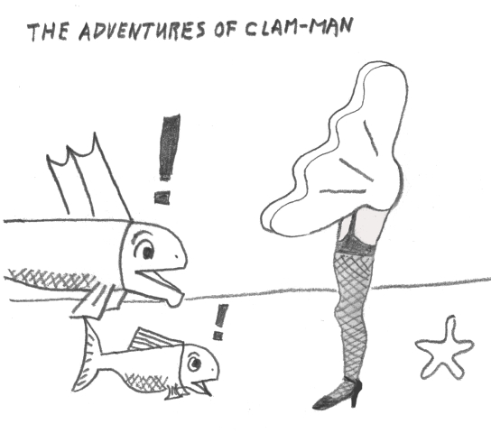 Man becomes clam-man
