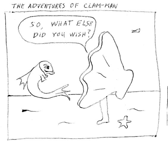 Man becomes clam-man