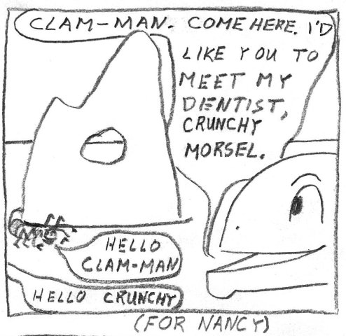 Man becomes clam-man