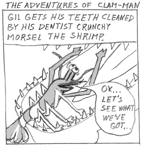 Man becomes clam-man