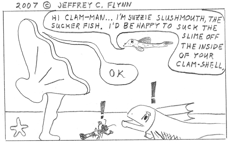 Man becomes clam-man
