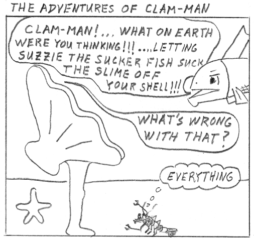 Man becomes clam-man