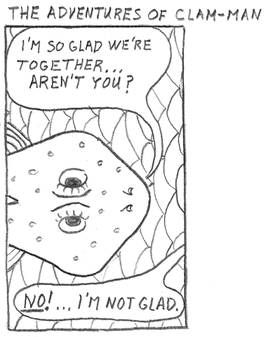 Man becomes clam-man
