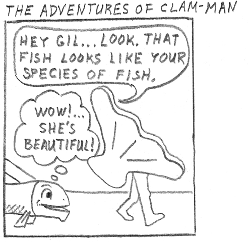 Man becomes clam-man