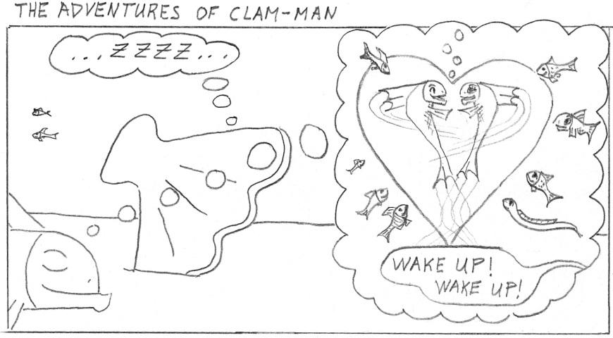 Man becomes clam-man