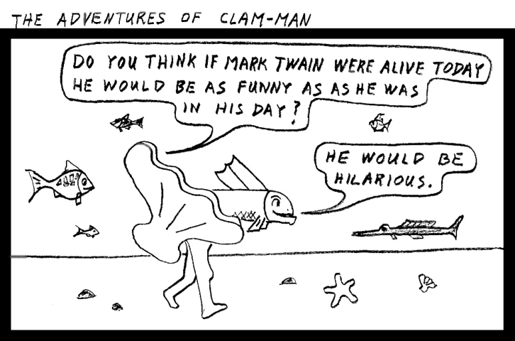 Man becomes clam-man