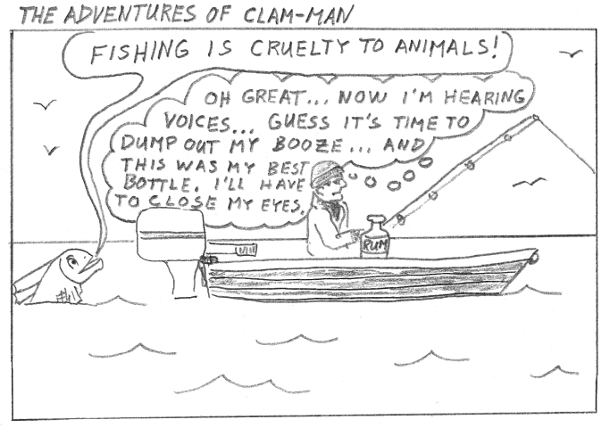Man becomes clam-man