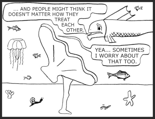 Man becomes clam-man