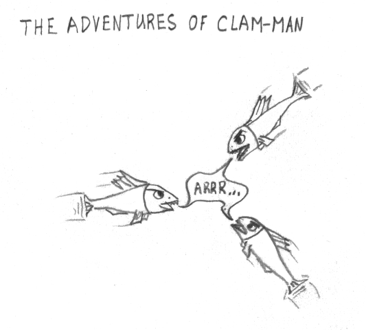 Man becomes clam-man