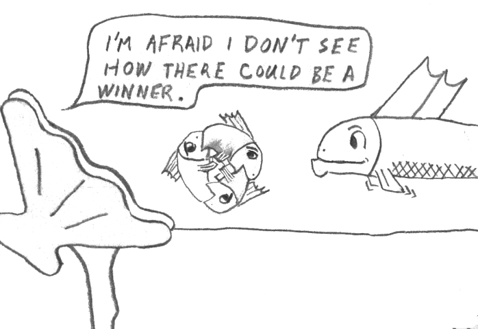Man becomes clam-man