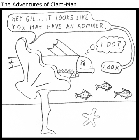 Man becomes clam-man