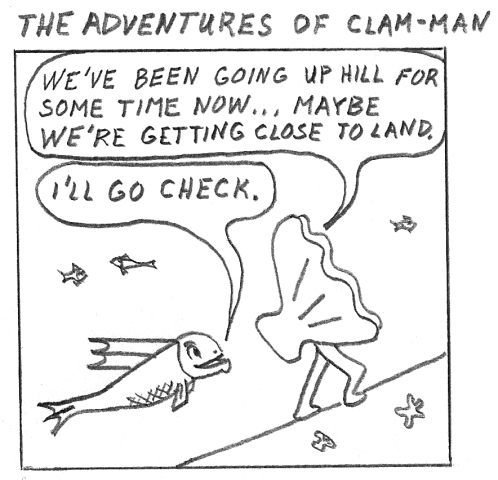 Man becomes clam-man