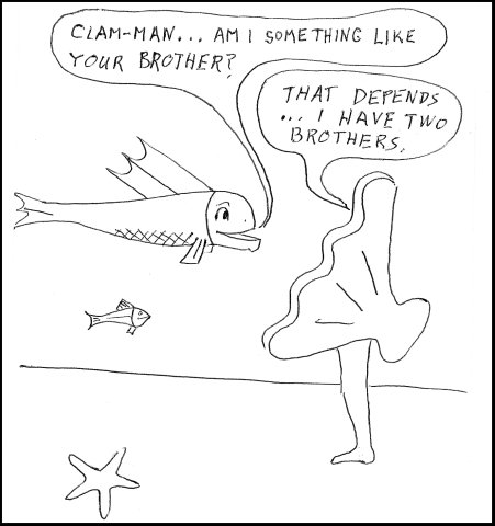 Man becomes clam-man
