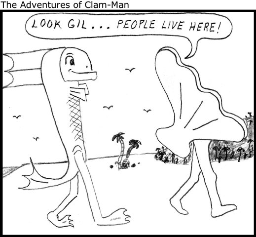 Man becomes clam-man